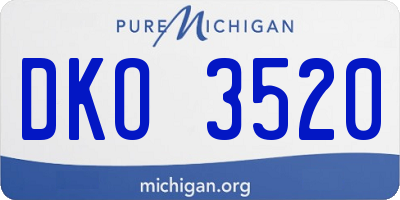 MI license plate DKO3520