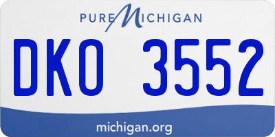 MI license plate DKO3552