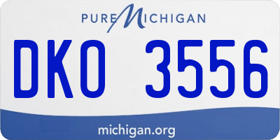 MI license plate DKO3556