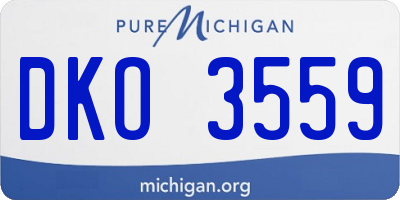 MI license plate DKO3559