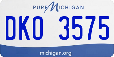 MI license plate DKO3575