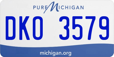 MI license plate DKO3579