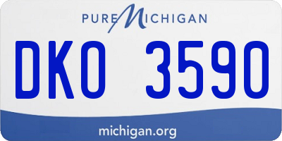 MI license plate DKO3590
