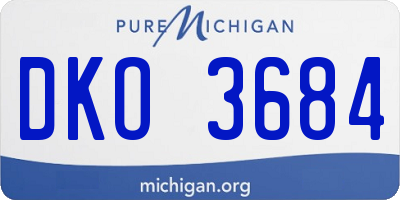 MI license plate DKO3684