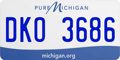 MI license plate DKO3686