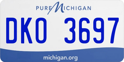 MI license plate DKO3697