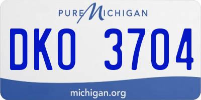 MI license plate DKO3704