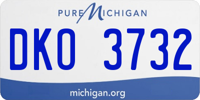 MI license plate DKO3732