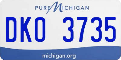MI license plate DKO3735