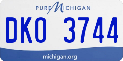 MI license plate DKO3744