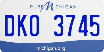 MI license plate DKO3745