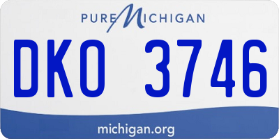 MI license plate DKO3746