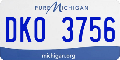 MI license plate DKO3756