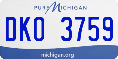 MI license plate DKO3759
