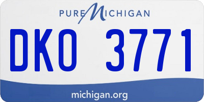 MI license plate DKO3771