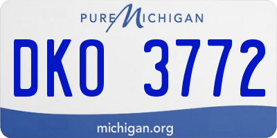MI license plate DKO3772