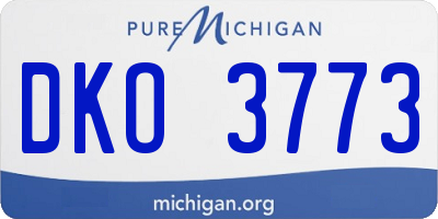 MI license plate DKO3773