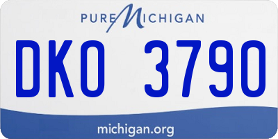 MI license plate DKO3790