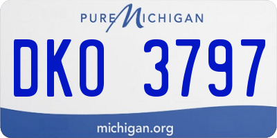 MI license plate DKO3797