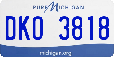 MI license plate DKO3818