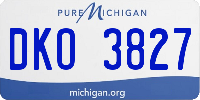 MI license plate DKO3827