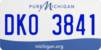 MI license plate DKO3841