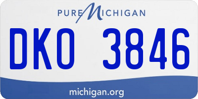 MI license plate DKO3846