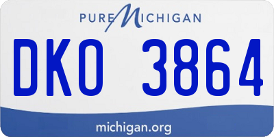 MI license plate DKO3864