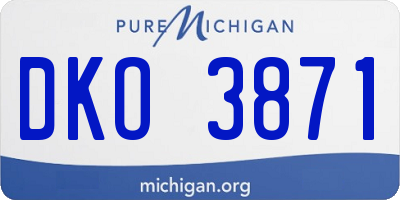 MI license plate DKO3871
