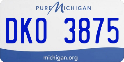 MI license plate DKO3875