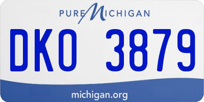 MI license plate DKO3879