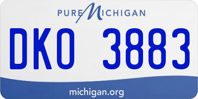 MI license plate DKO3883