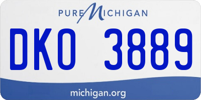 MI license plate DKO3889