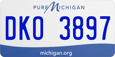 MI license plate DKO3897