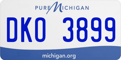 MI license plate DKO3899