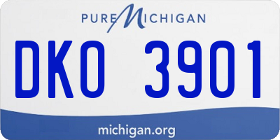 MI license plate DKO3901