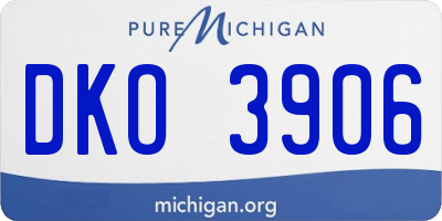 MI license plate DKO3906