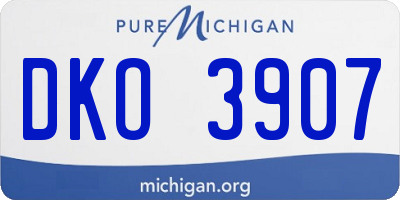 MI license plate DKO3907