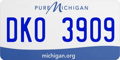 MI license plate DKO3909