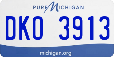 MI license plate DKO3913