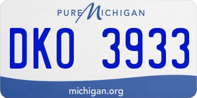 MI license plate DKO3933