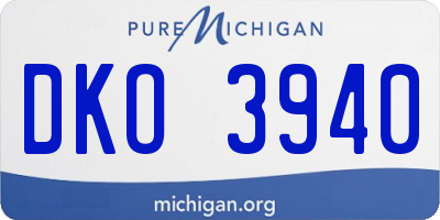 MI license plate DKO3940
