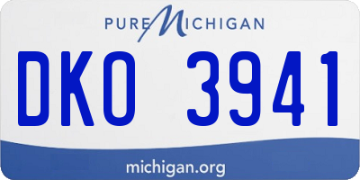 MI license plate DKO3941