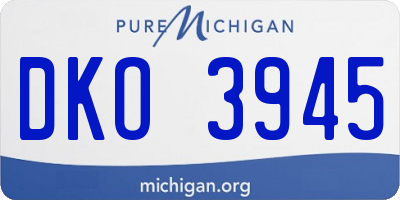 MI license plate DKO3945