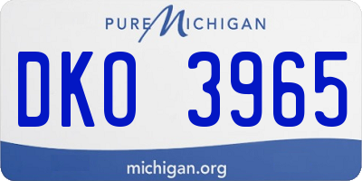 MI license plate DKO3965