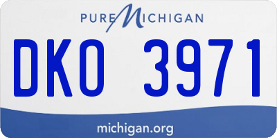MI license plate DKO3971