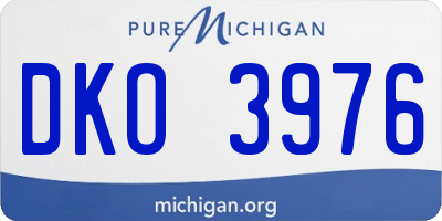 MI license plate DKO3976