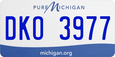 MI license plate DKO3977