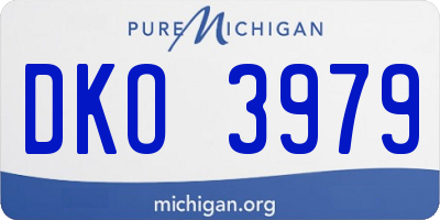 MI license plate DKO3979