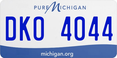 MI license plate DKO4044